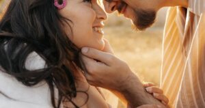 Couple touching foreheads, an antidote to contempt in marriage