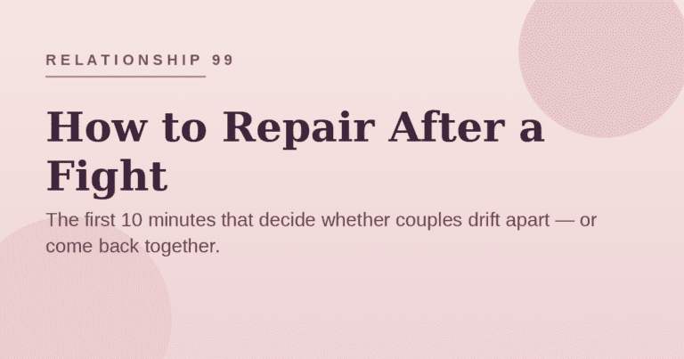 Home 49 How to repair after a fight — the first 10 minutes that decide everything